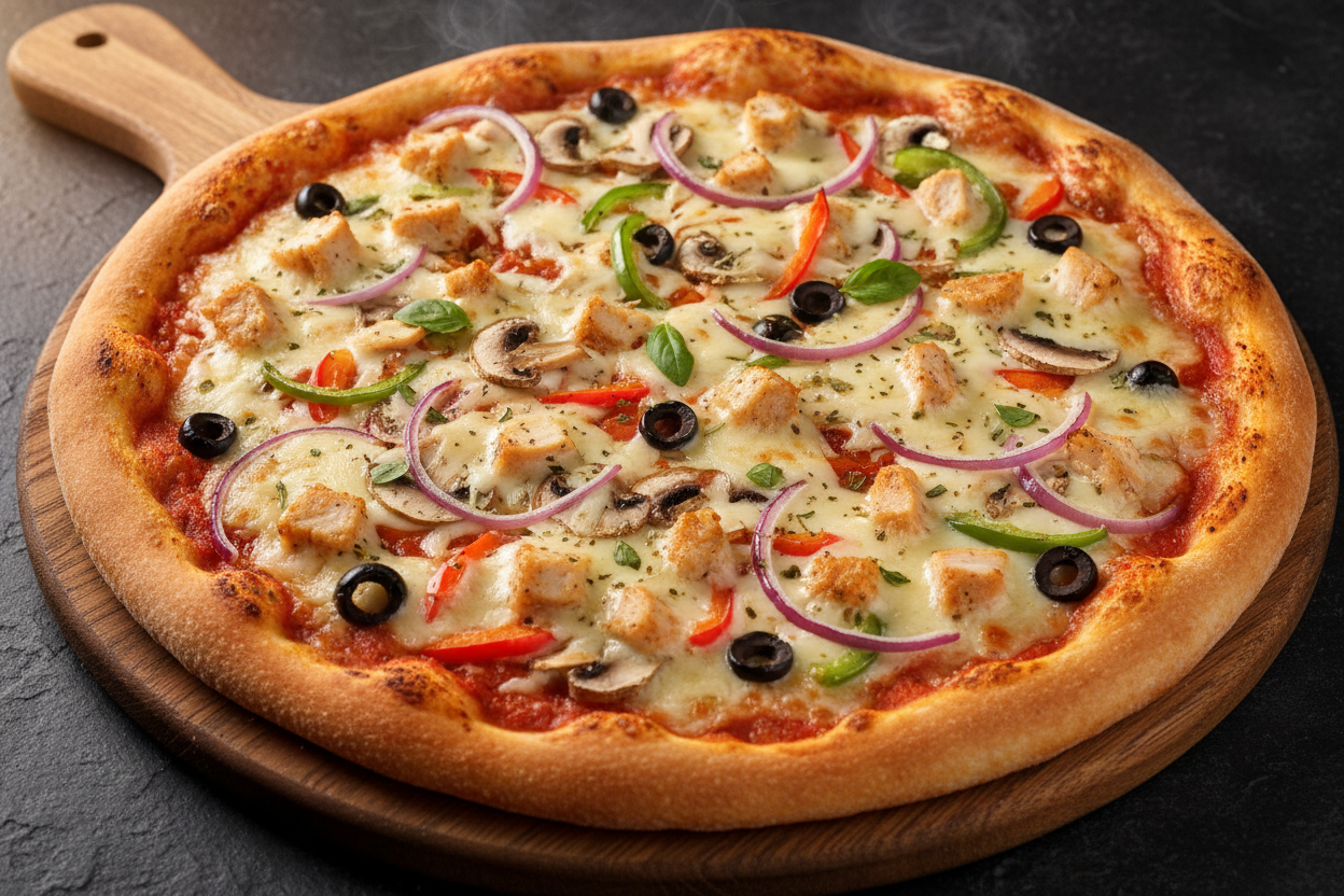 remove peroni ...small chicken and more cheese